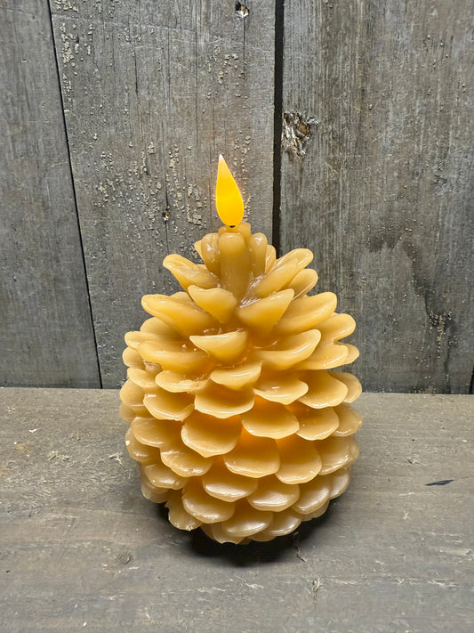 Candle, Large, TIMER, PINECONE