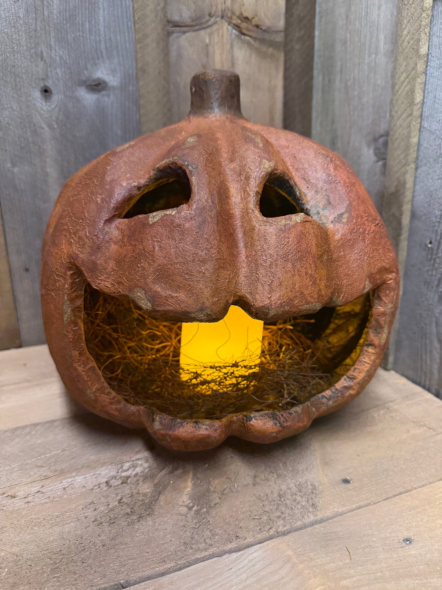 Pumpkin, Paper Mache, HAPPY HANK