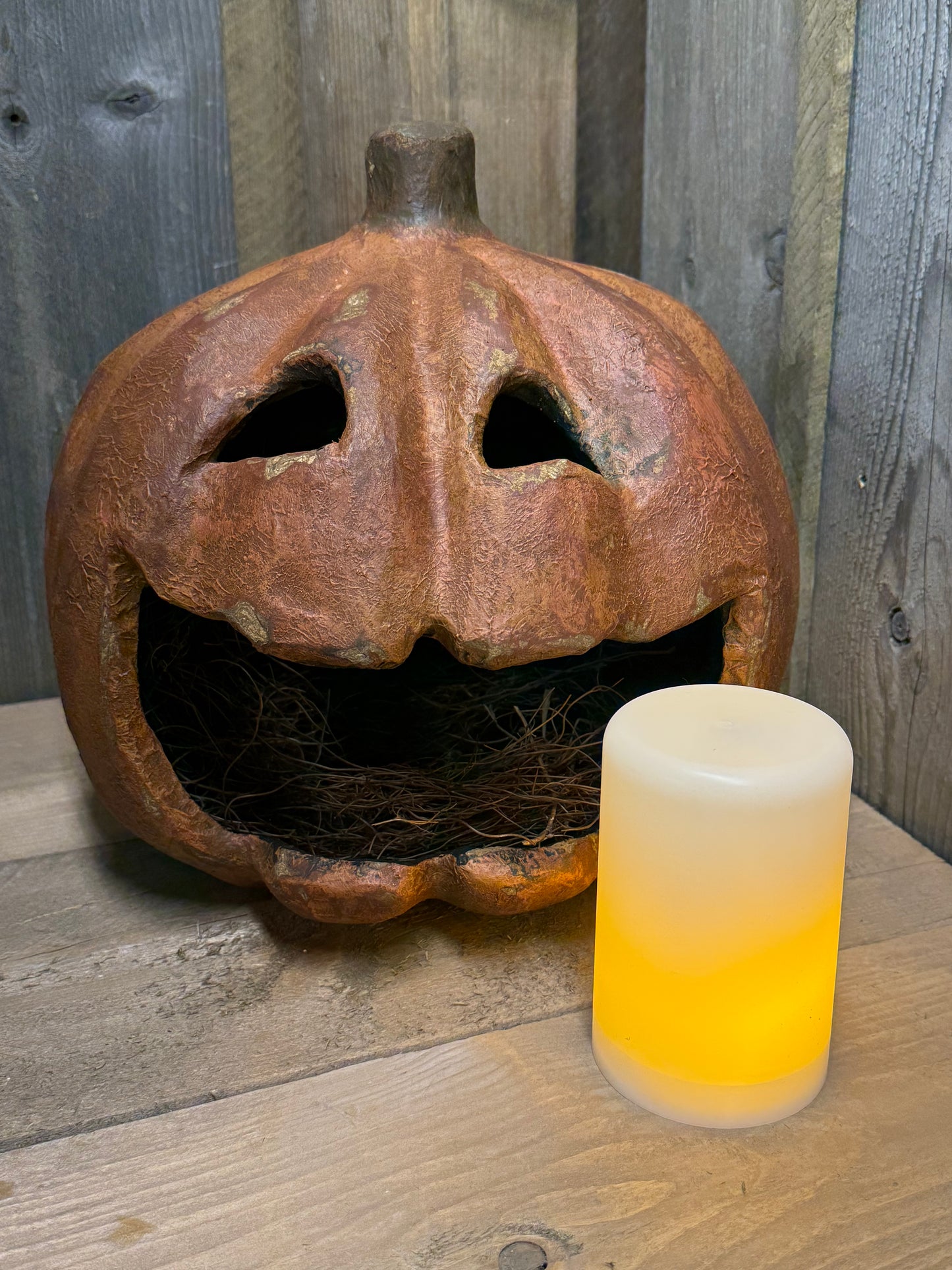 Pumpkin, Paper Mache, HAPPY HANK