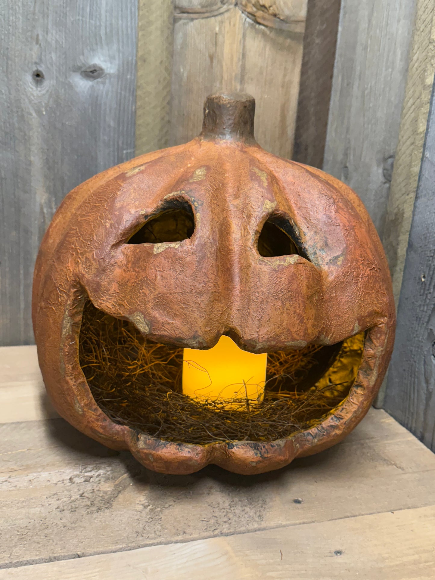 Pumpkin, Paper Mache, HAPPY HANK