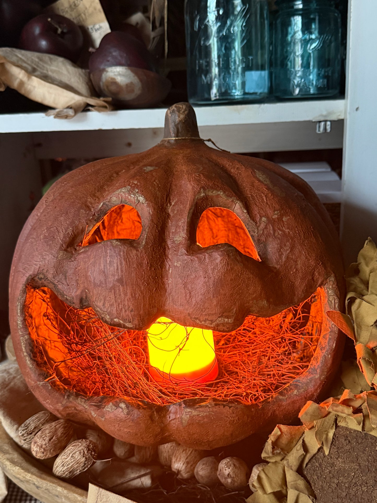 Pumpkin, Paper Mache, HAPPY HANK