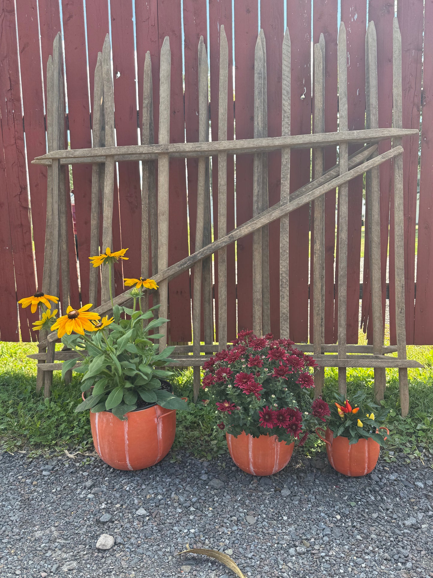 Planter, 5"/7"/8", METAL PUMPKIN