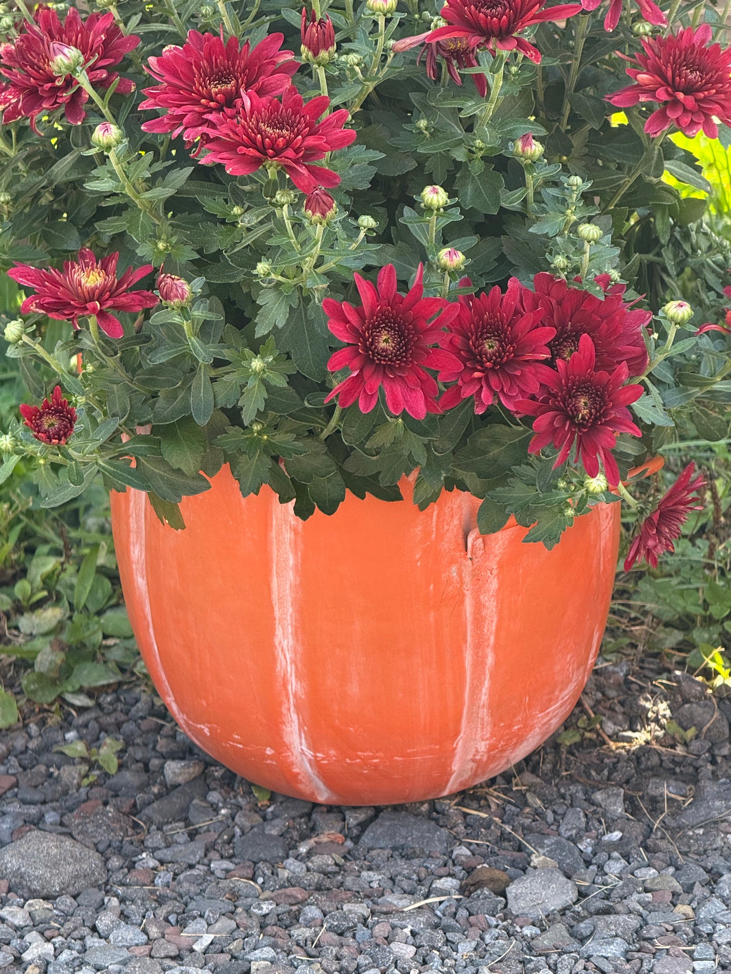 Planter, 5"/7"/8", METAL PUMPKIN
