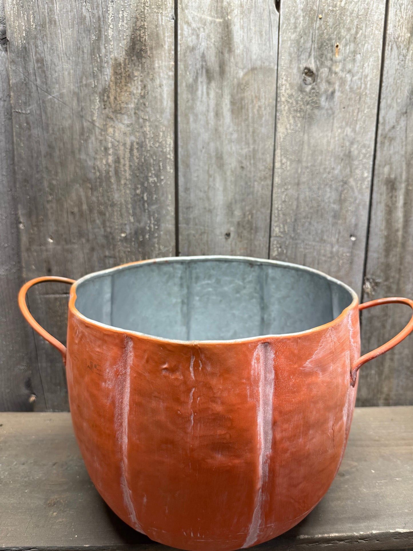 Planter, 5"/7"/8", METAL PUMPKIN