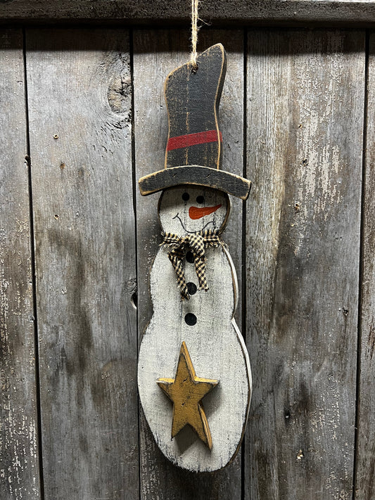 Hanger, SNOWMAN HAT/RED BAND