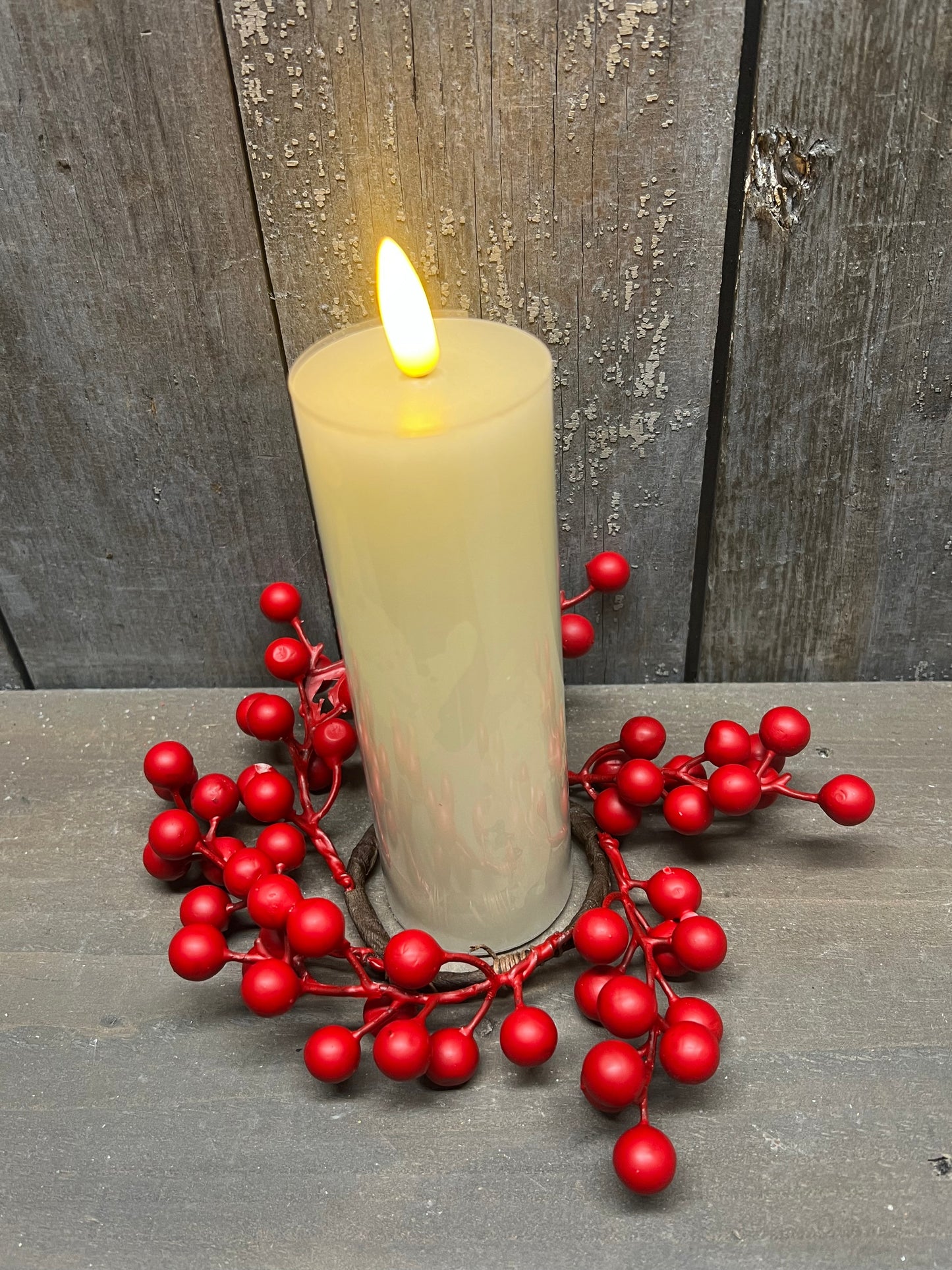 Weatherproof Berries, Matte Finish, 2” CANDLE RING