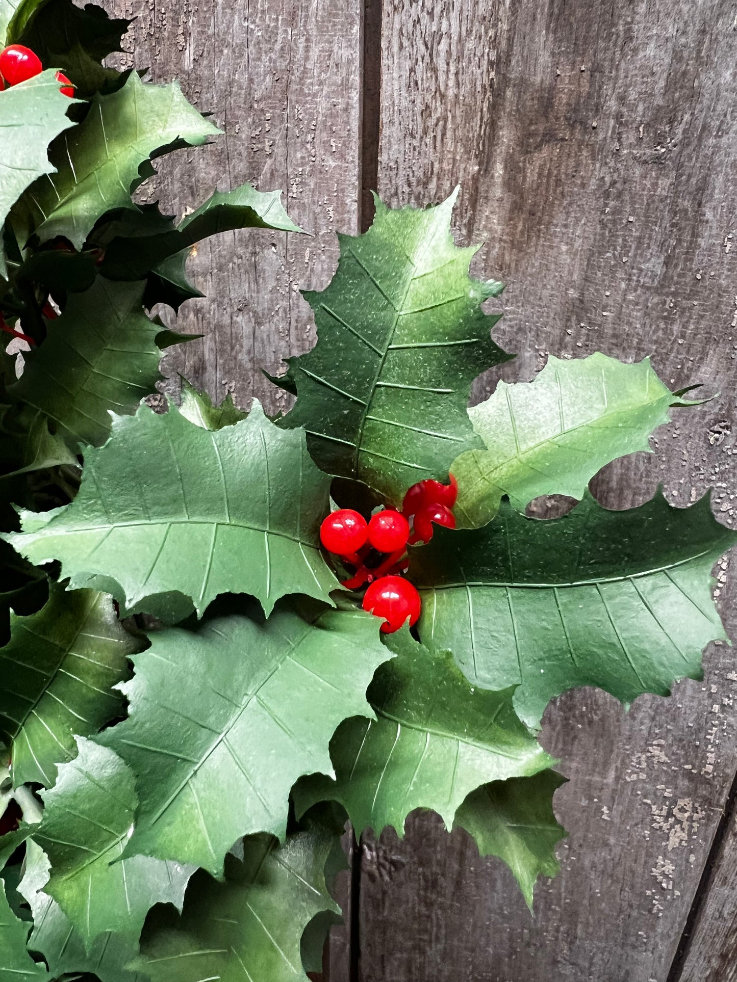 Bush, 14”, HOLLY & BERRIES