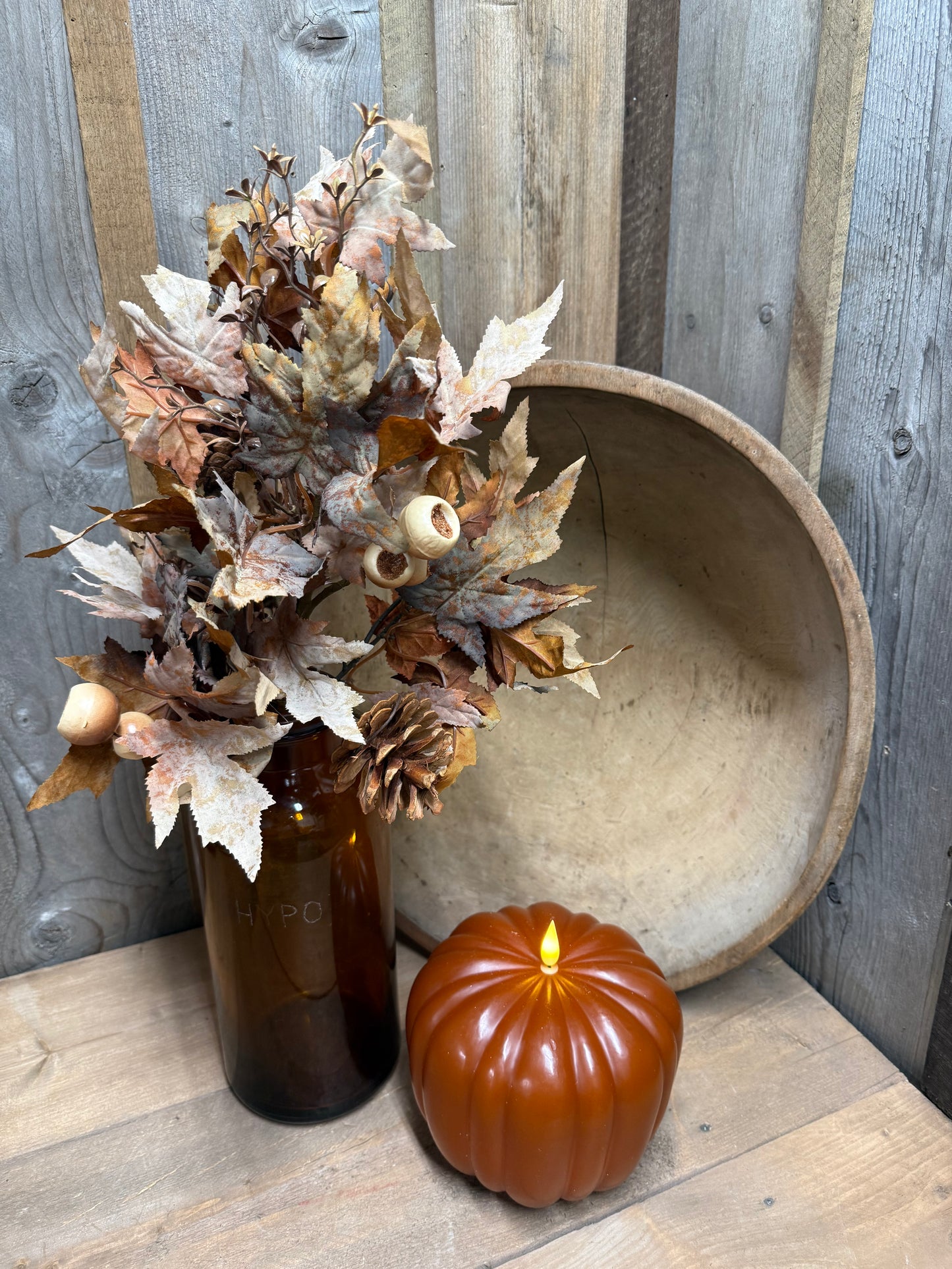 Candle, 6", TIMER, PUMPKIN
