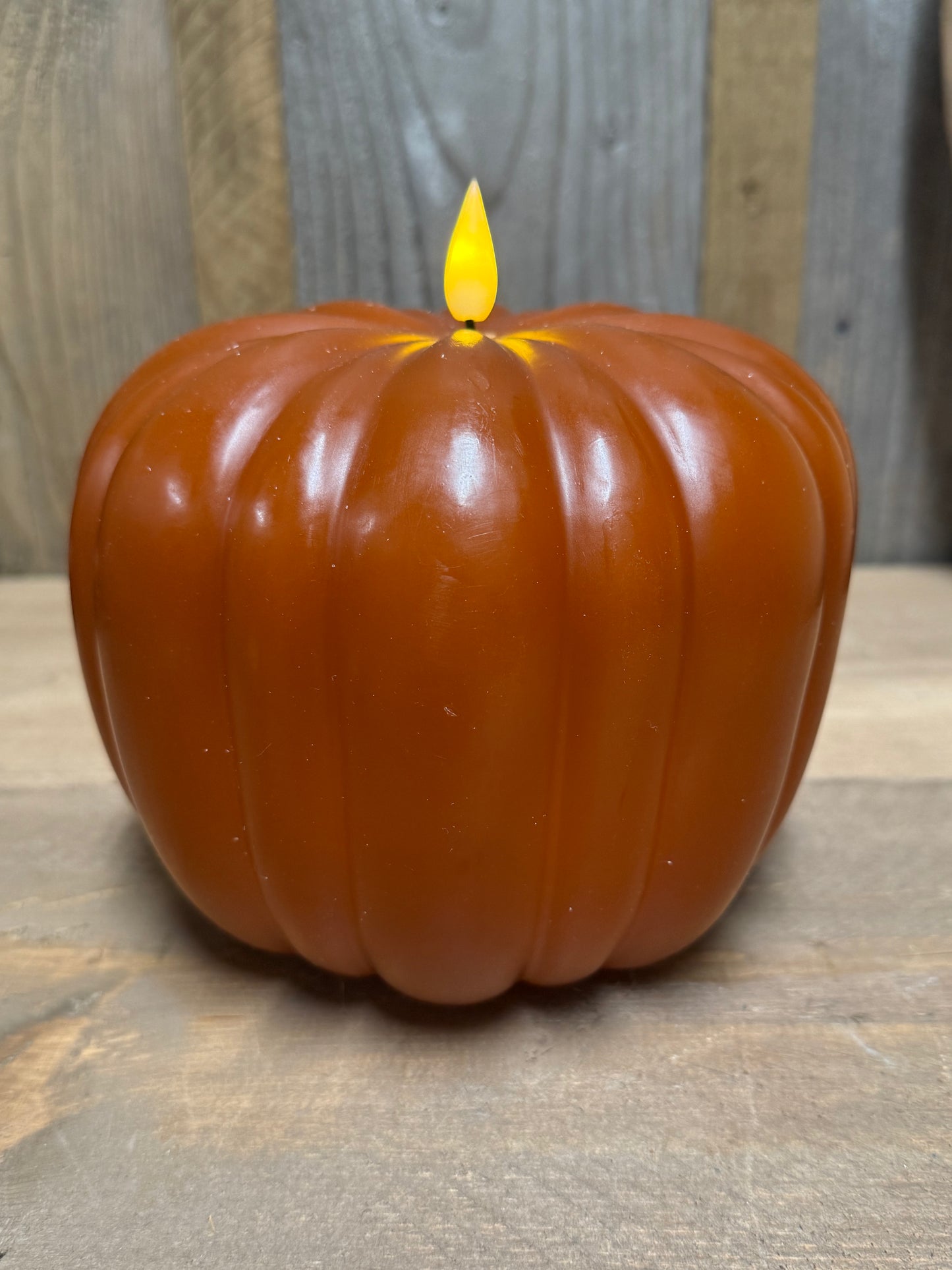 Candle, 6", TIMER, PUMPKIN
