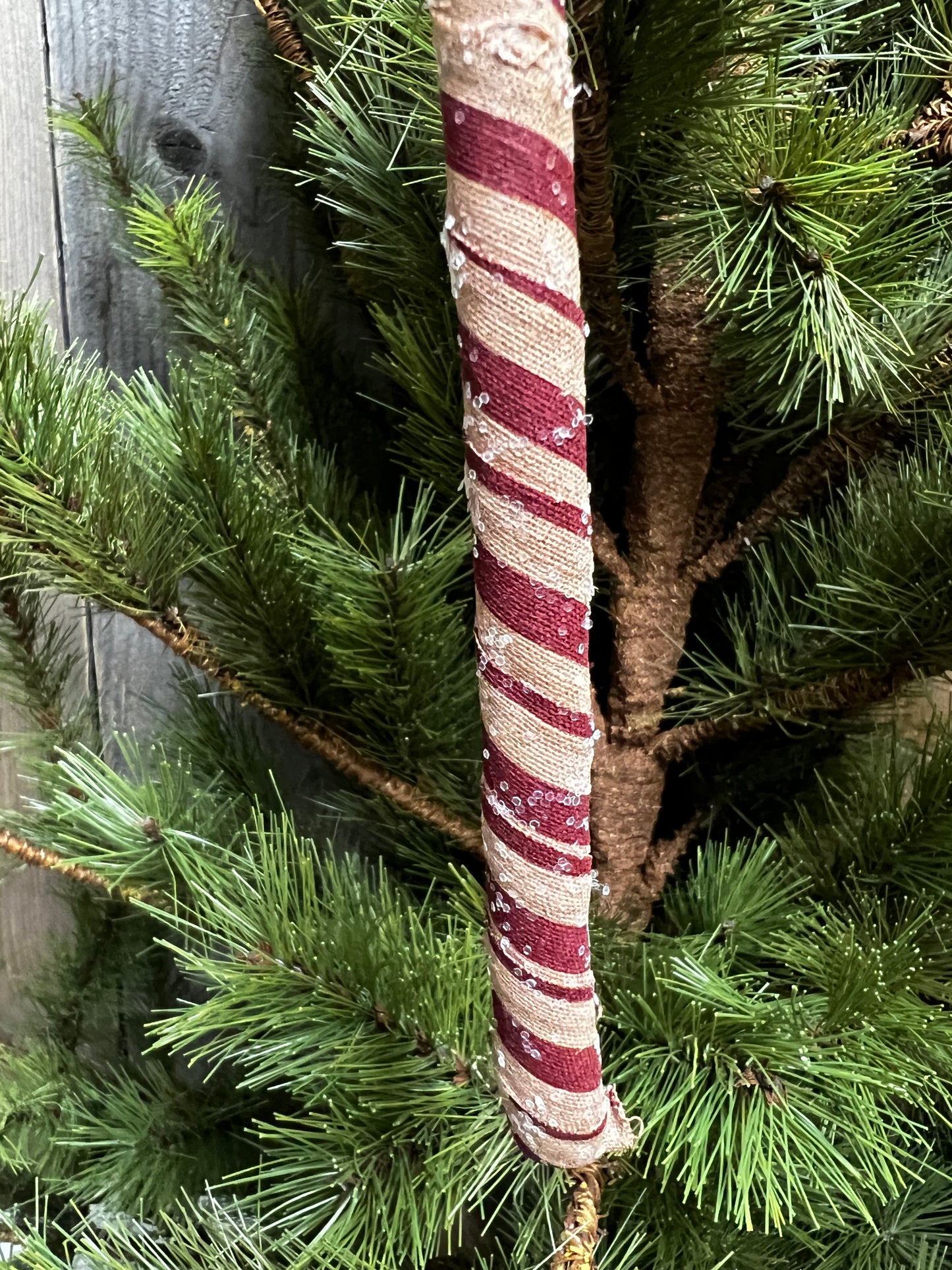 Candy Cane, ANTIQUE SPARKLE, 12" or 9"