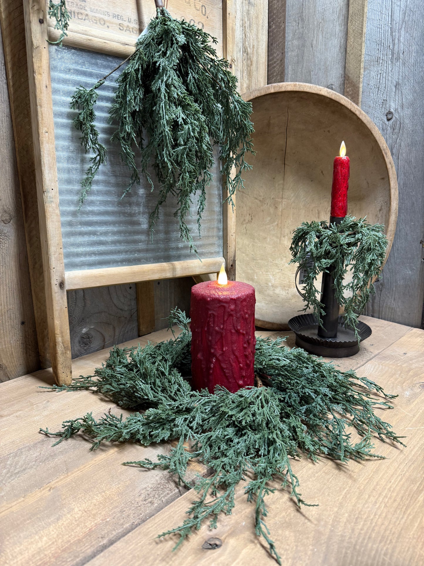 Mini Candle Ring, 1.5", DARK GREEN JUNIPER