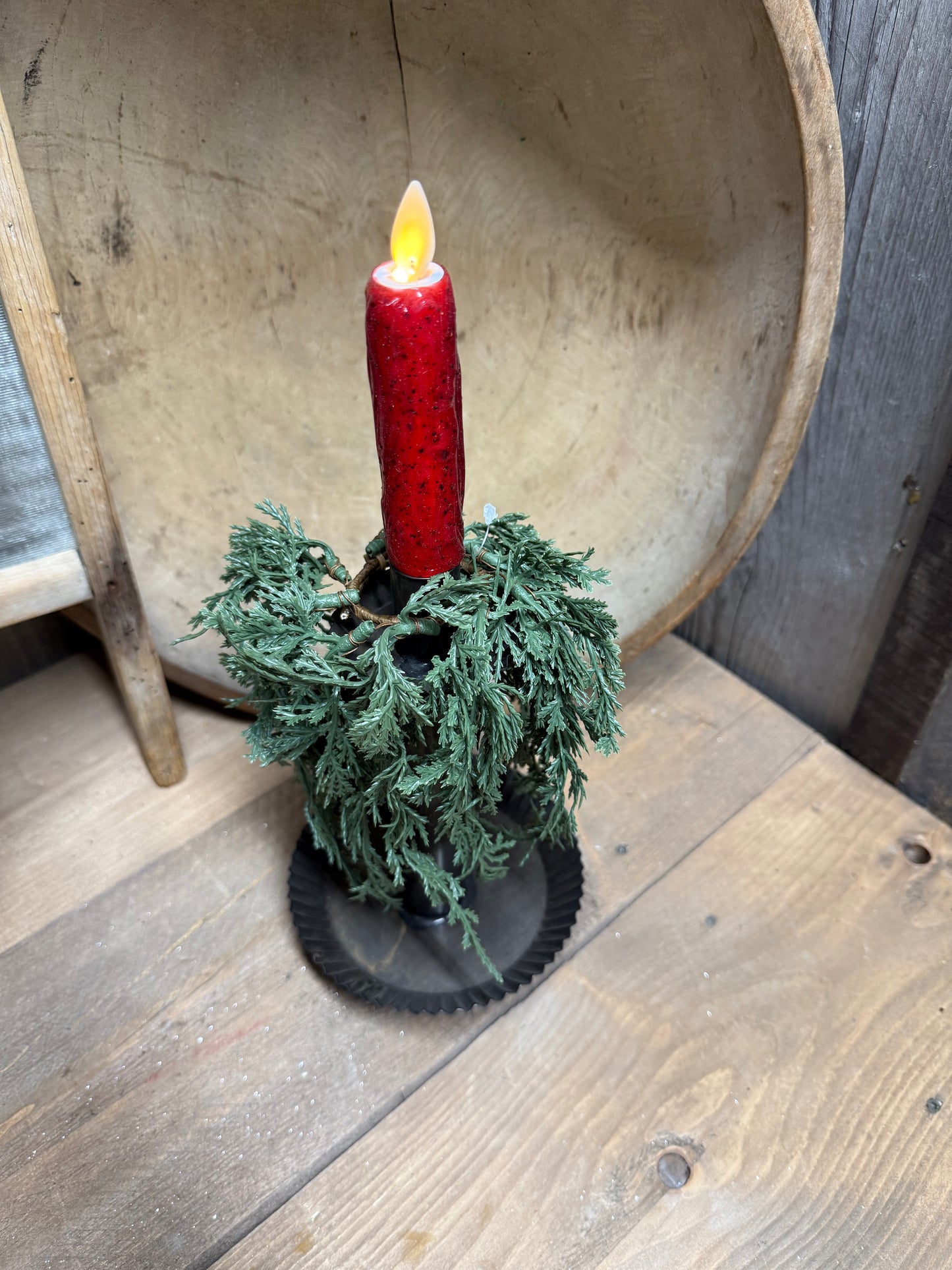 Mini Candle Ring, 1.5", DARK GREEN JUNIPER