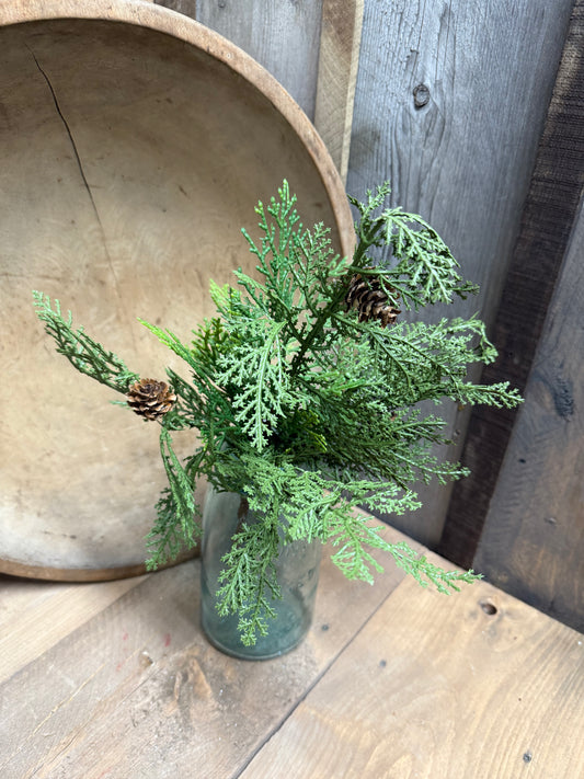 Bush, 16", CEDAR & PINECONE