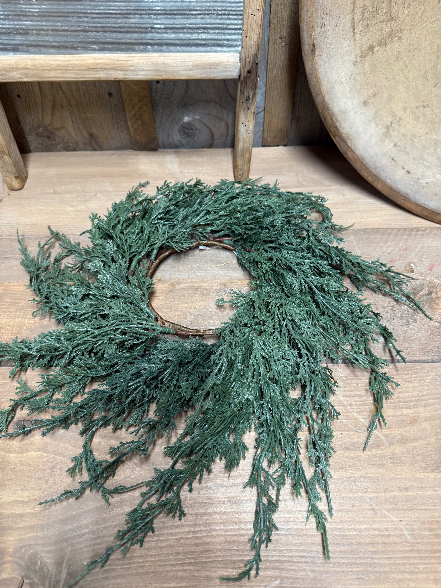 Candle Ring, 4.5" Inner Ring, DARK GREEN JUNIPER