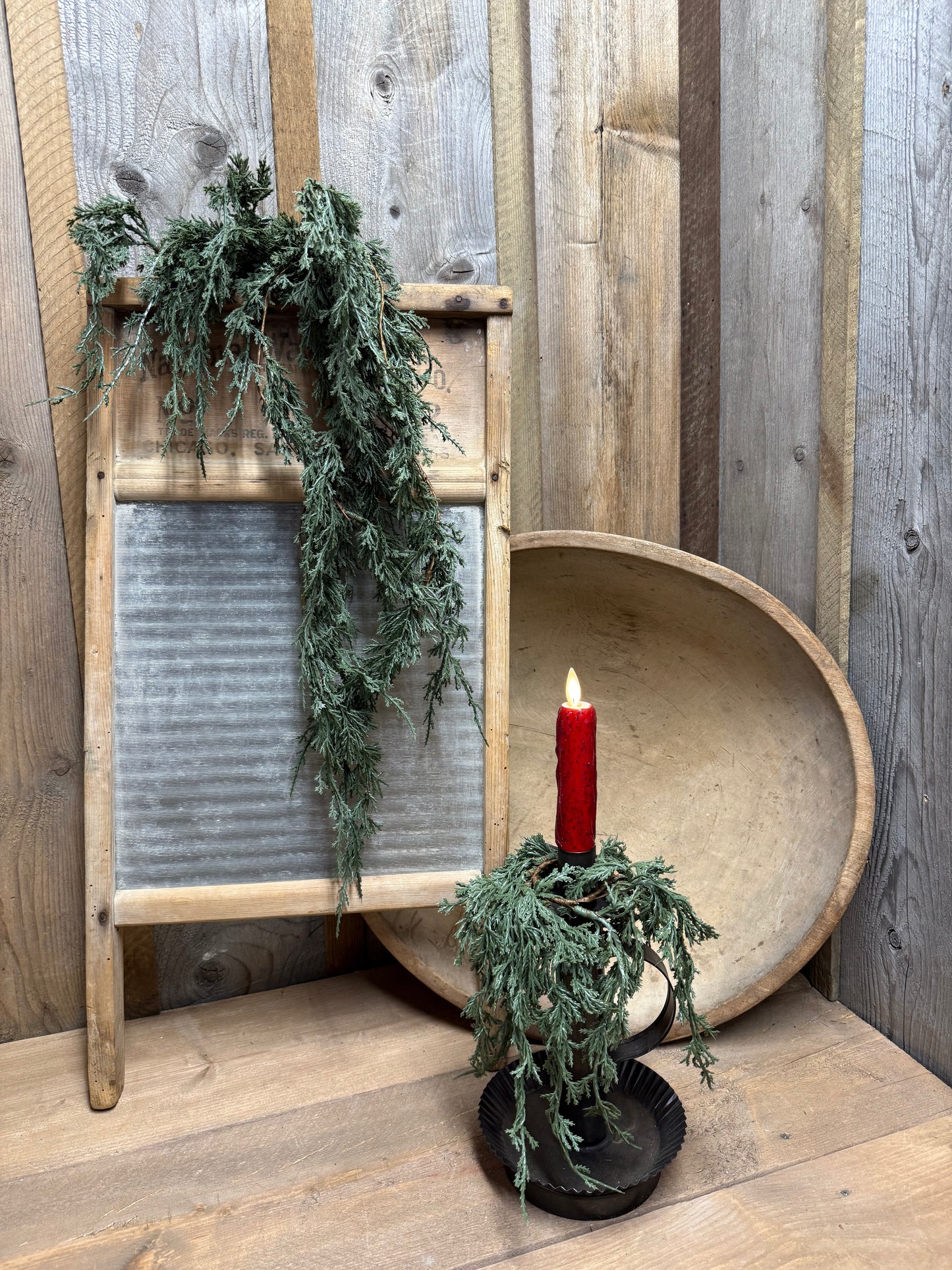 Dripping Garland, 17.5", DARK GREEN JUNIPER