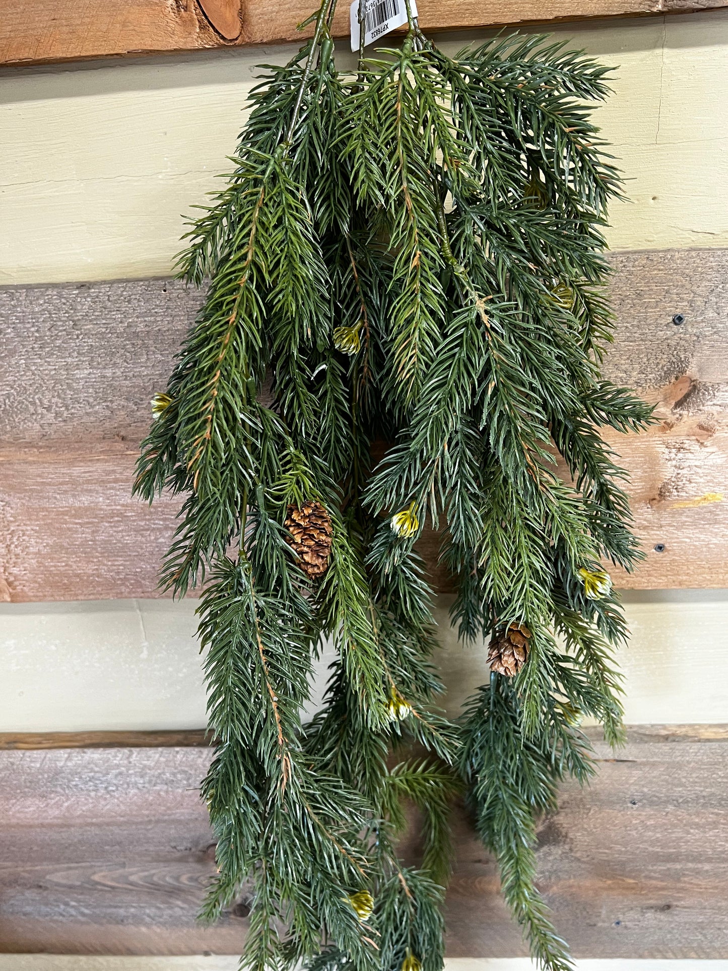 Hanging Bush, 34", WHITE SPRUCE W/ CONES