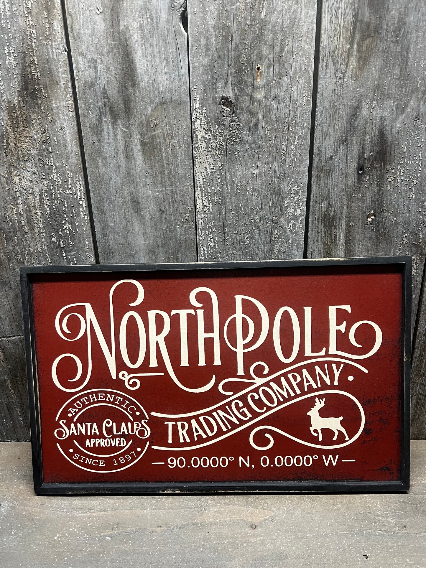 Framed Sign, NORTH POLE TRADING