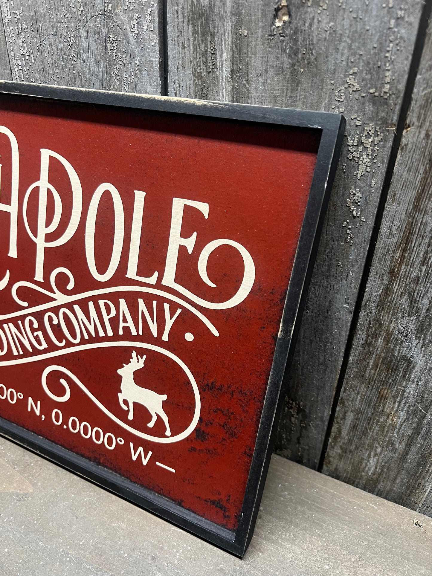 Framed Sign, NORTH POLE TRADING