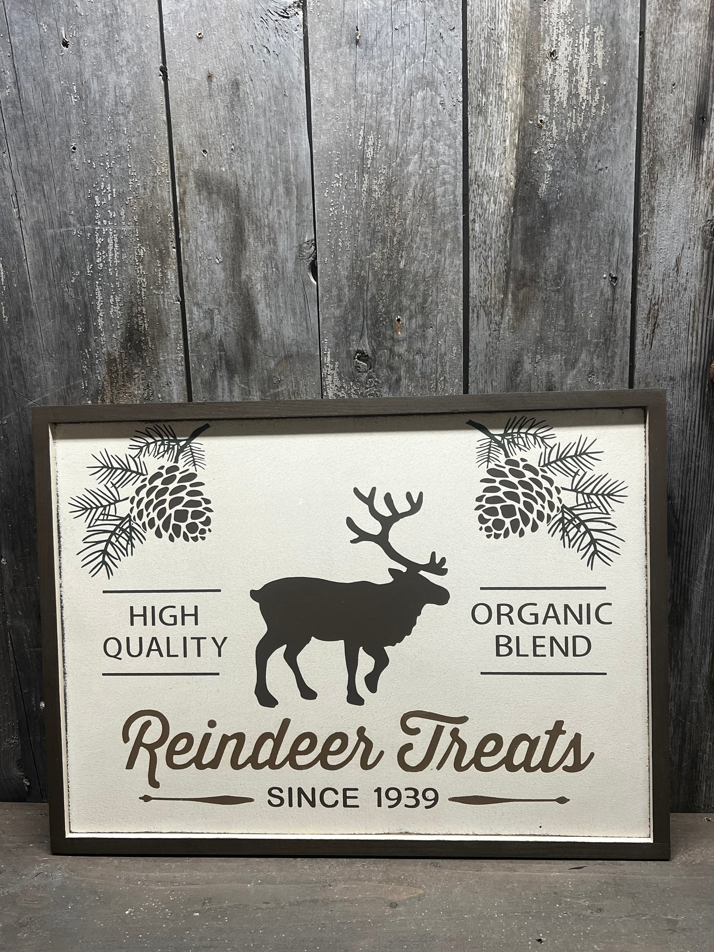 Framed Sign, REINDEER FEED