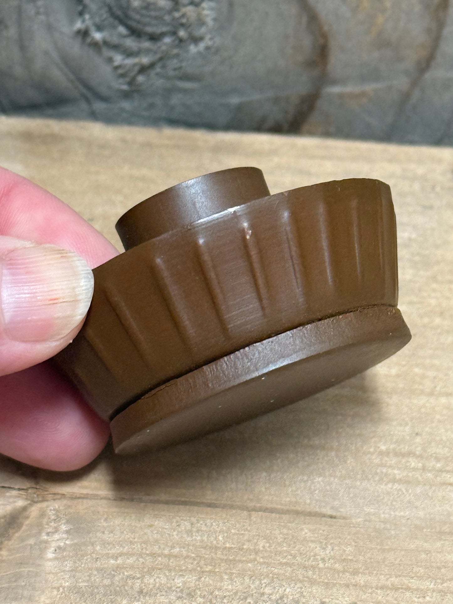 Candle Holder, Taper, Fluted, RUSTY