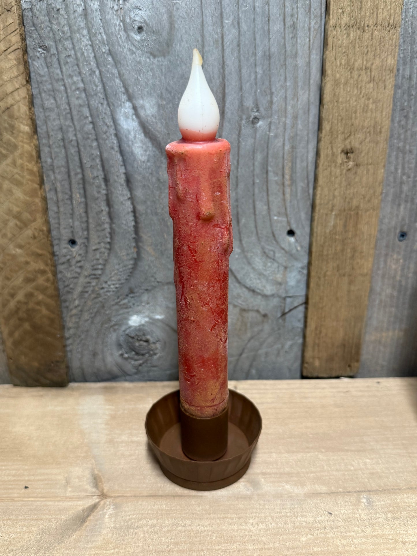 Candle Holder, Taper, Fluted, RUSTY
