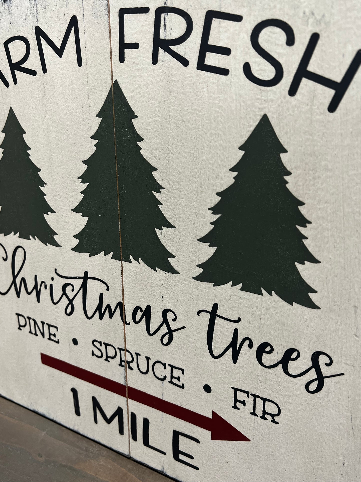 Pallet Sign, 14"x 14", CHRISTMAS TREES