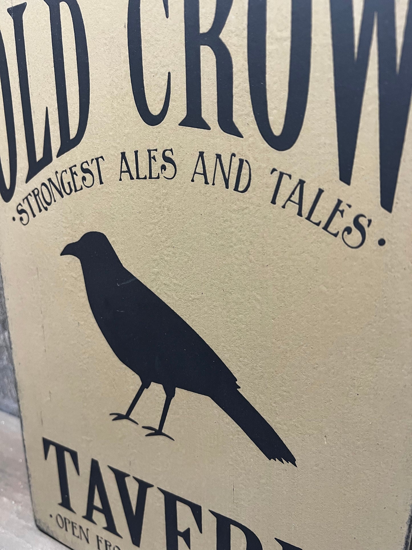 Pallet Sign, 9" x 13", OLD CROW TAVERN