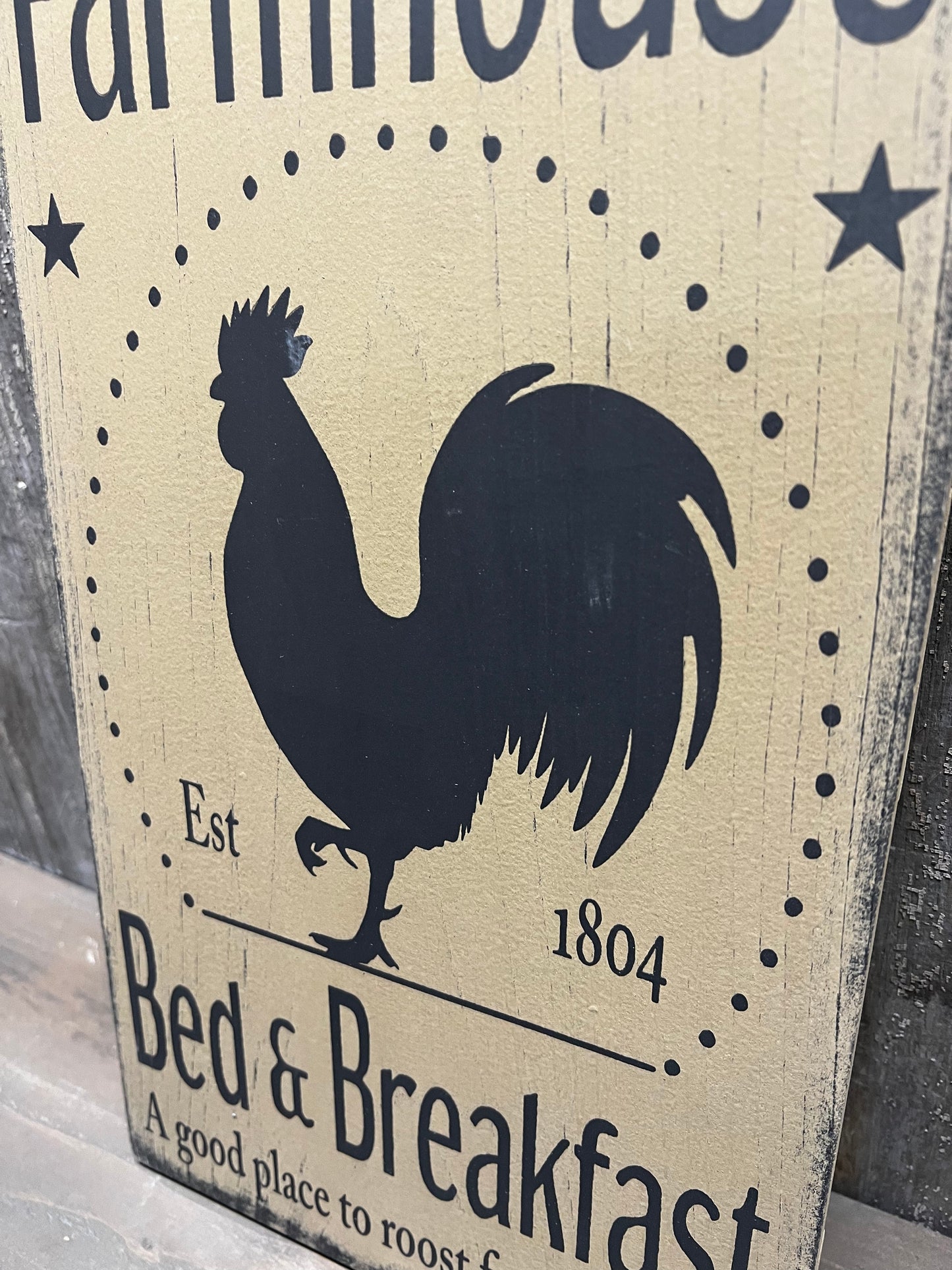 Tavern Sign, 8"x 18", ROOSTER FARMHOUSE