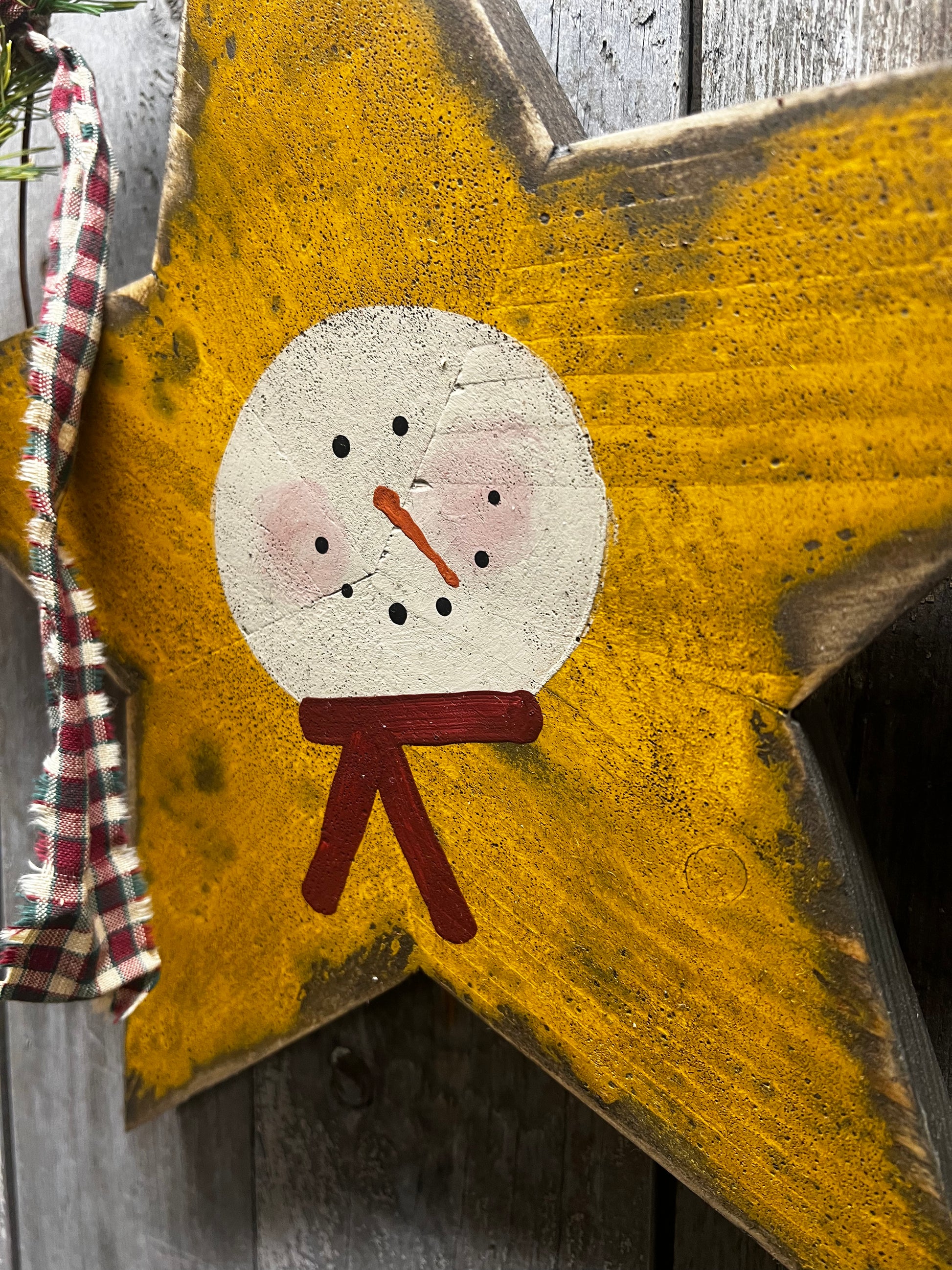 Rustic Star Snowflake SNOWMAN STAR, Assorted Styles – Little Village Primitives