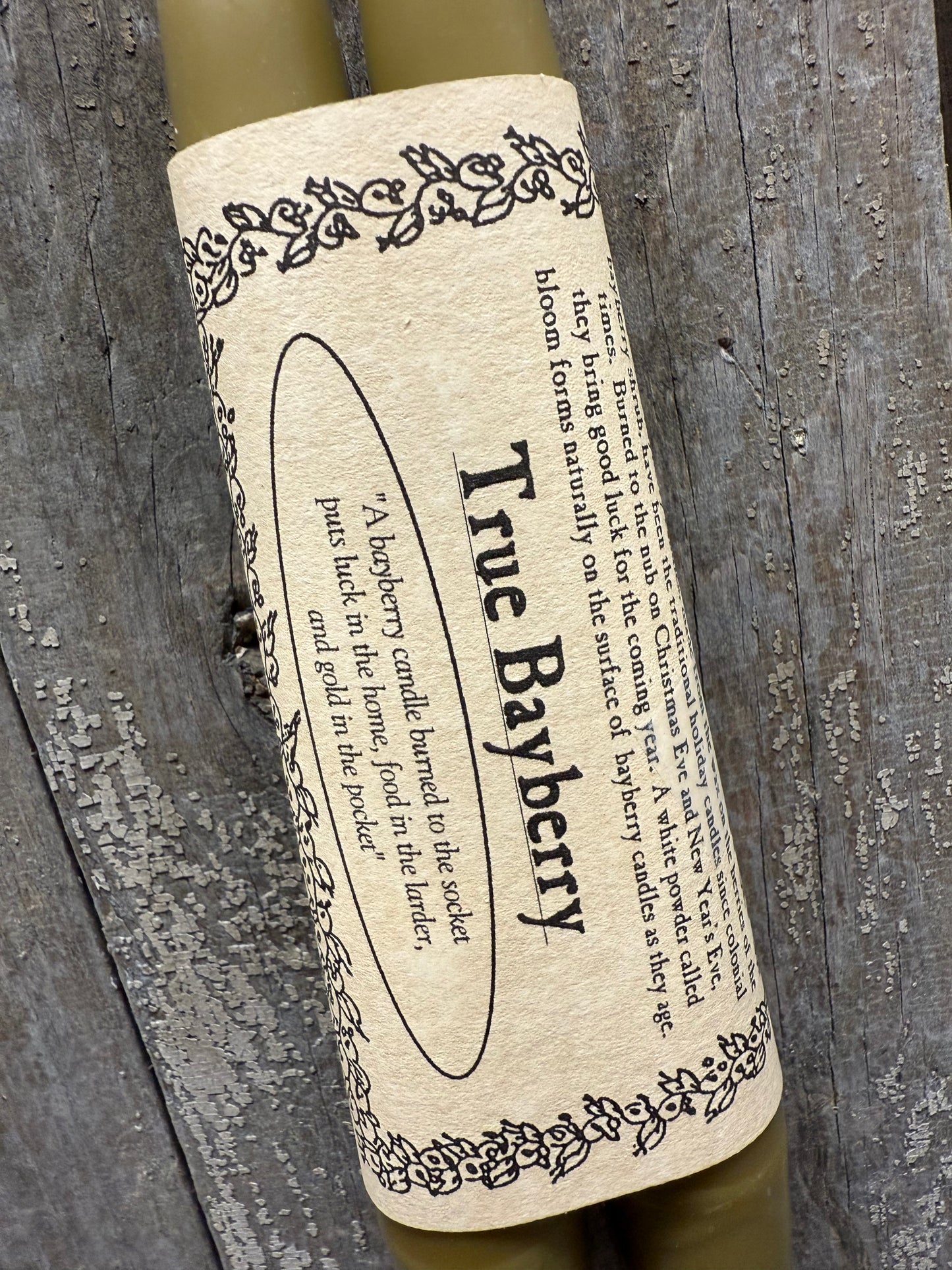 Taper Candles, 1 Pair, 6" BAYBERRY (unboxed)