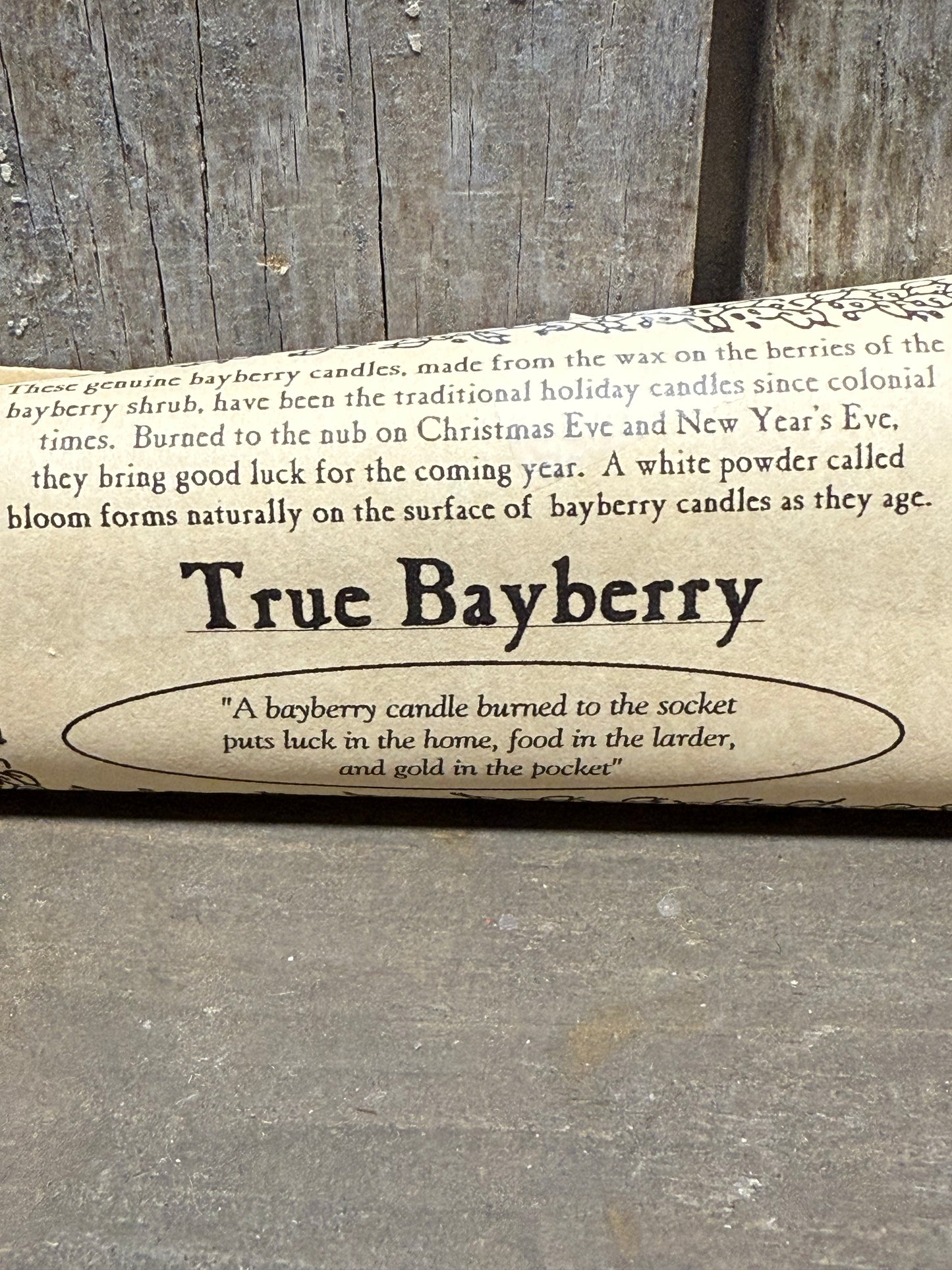 Taper Candles, 1 Pair, 6" BAYBERRY (unboxed)