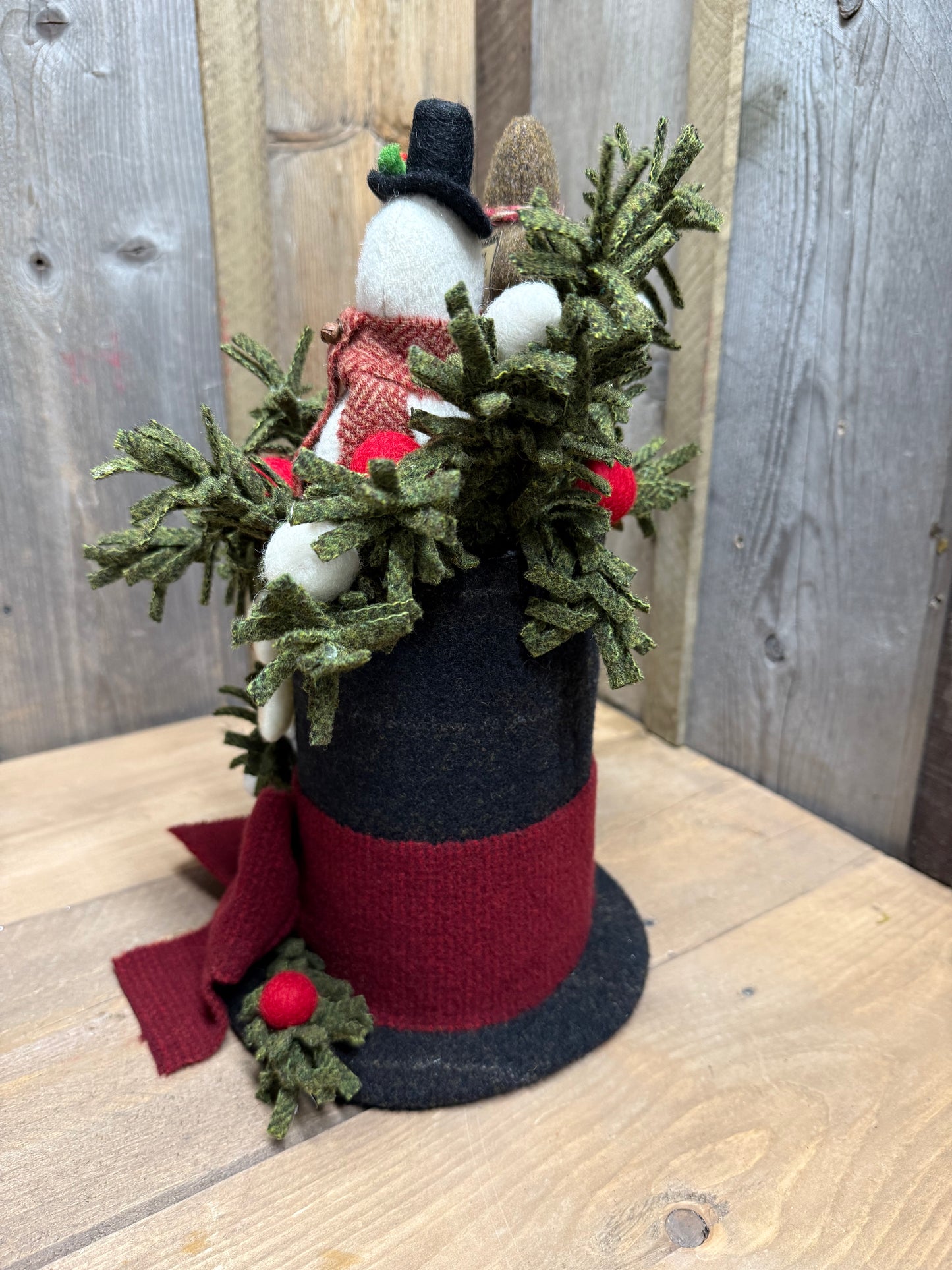 Wool Top Hat, 13", SNOWMAN & GINGERBREAD MAN