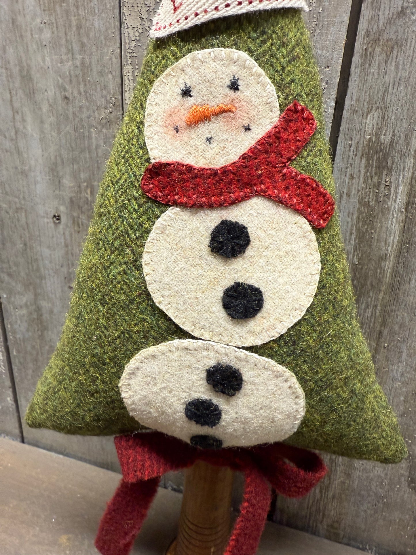 Wool Tree, 16", SNOWMAN/SPOOL