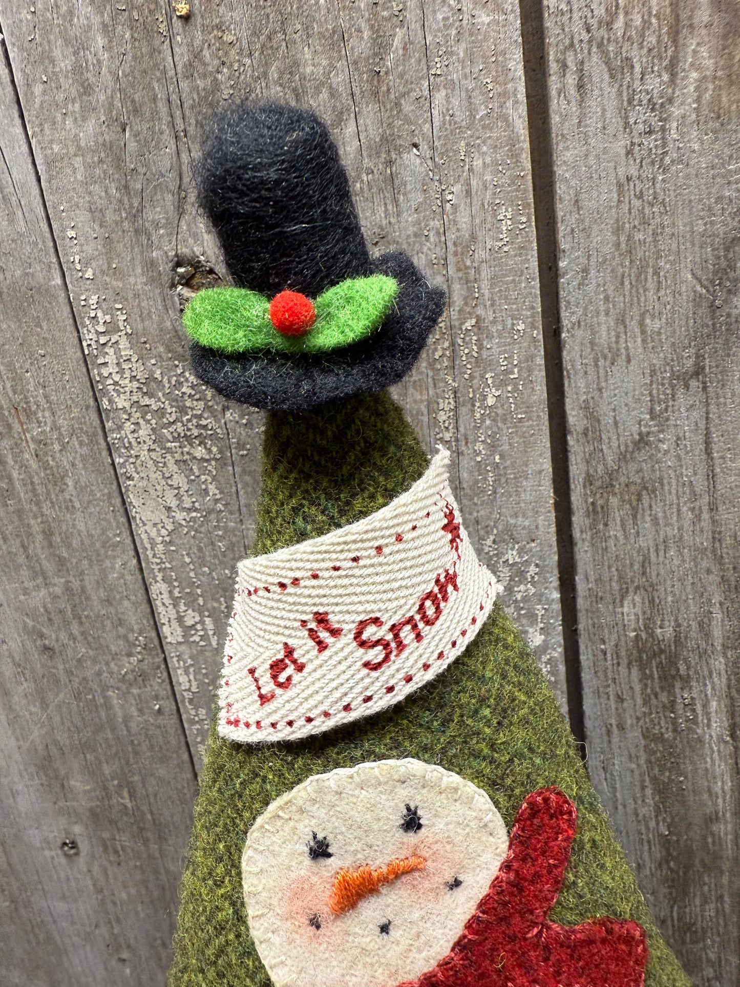 Wool Tree, 16", SNOWMAN/SPOOL