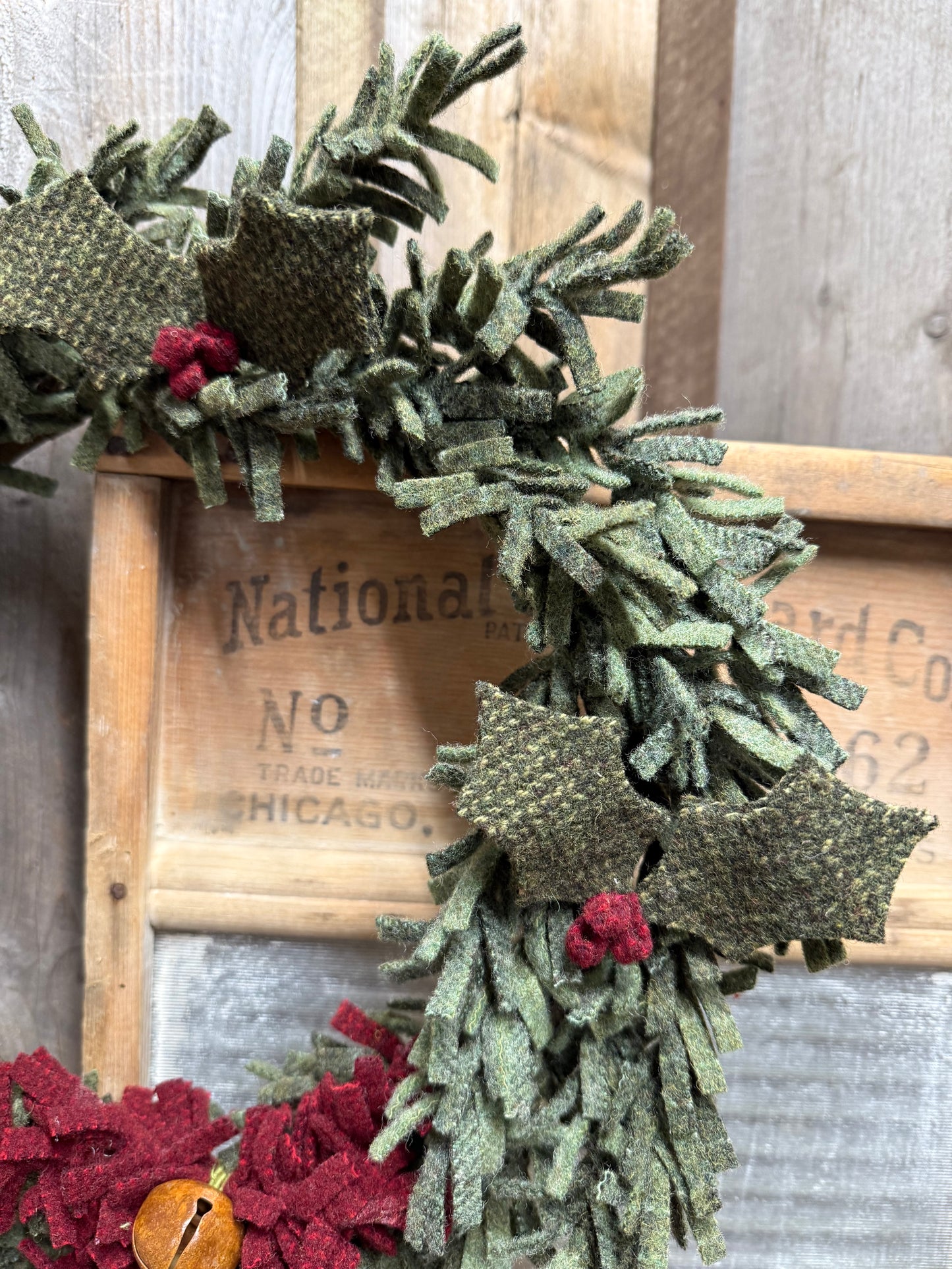 Wool Wreath, 15", ASSORTED STYLES