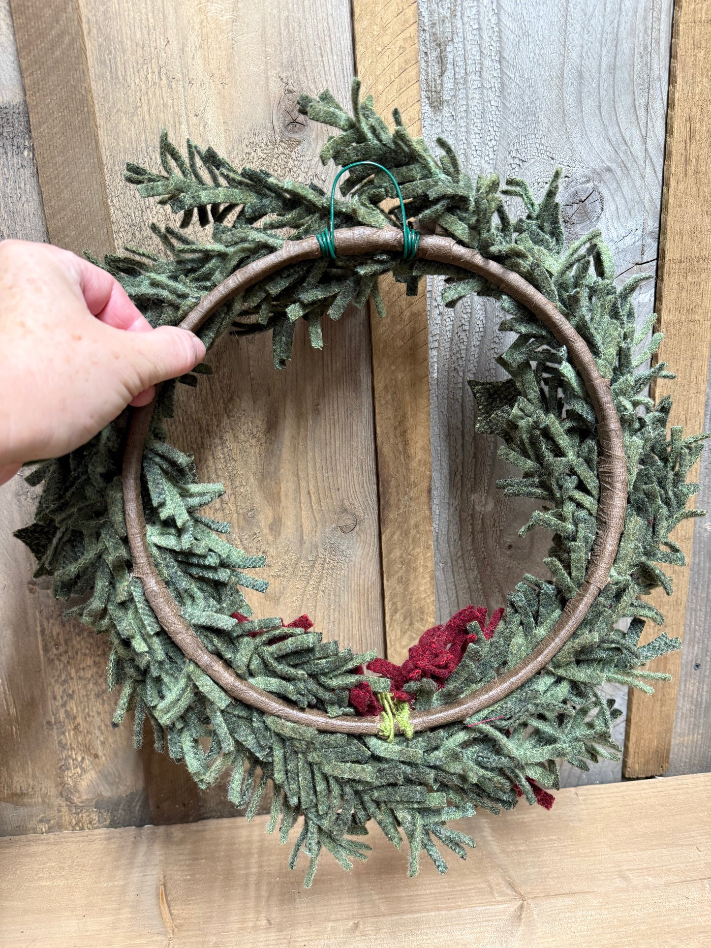 Wool Wreath, 15", ASSORTED STYLES