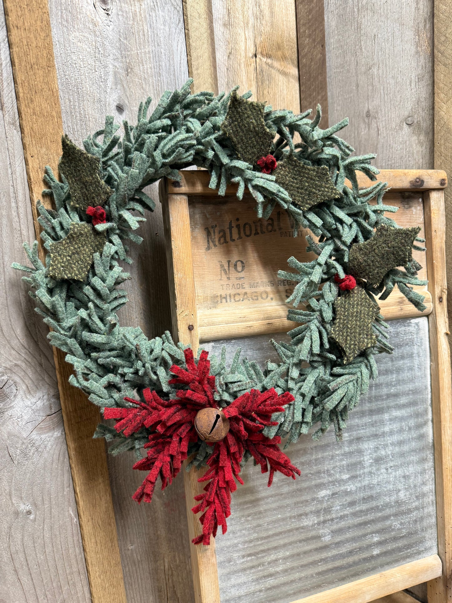 Wool Wreath, 15", ASSORTED STYLES