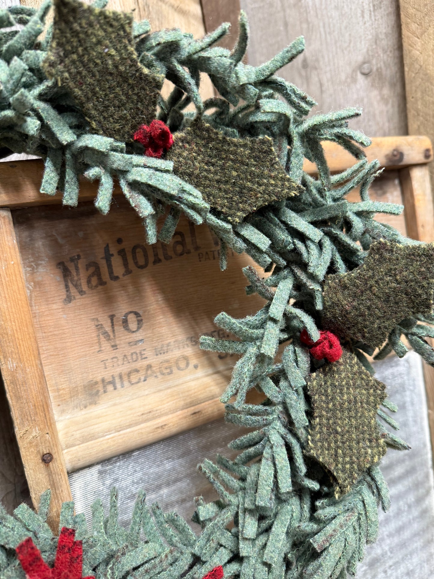 Wool Wreath, 15", ASSORTED STYLES