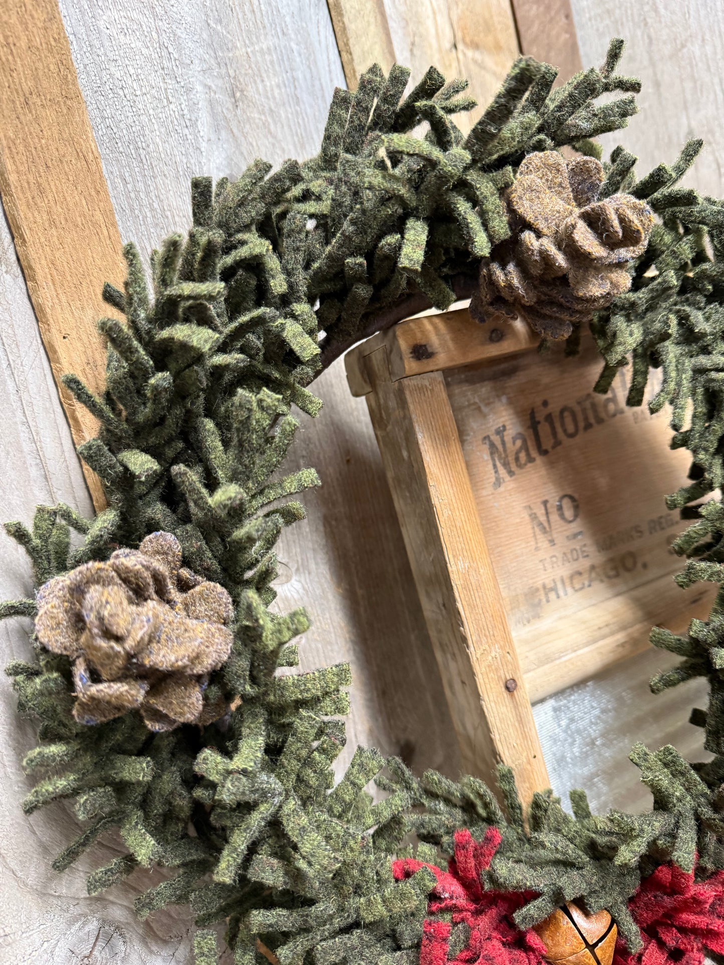 Wool Wreath, 15", ASSORTED STYLES