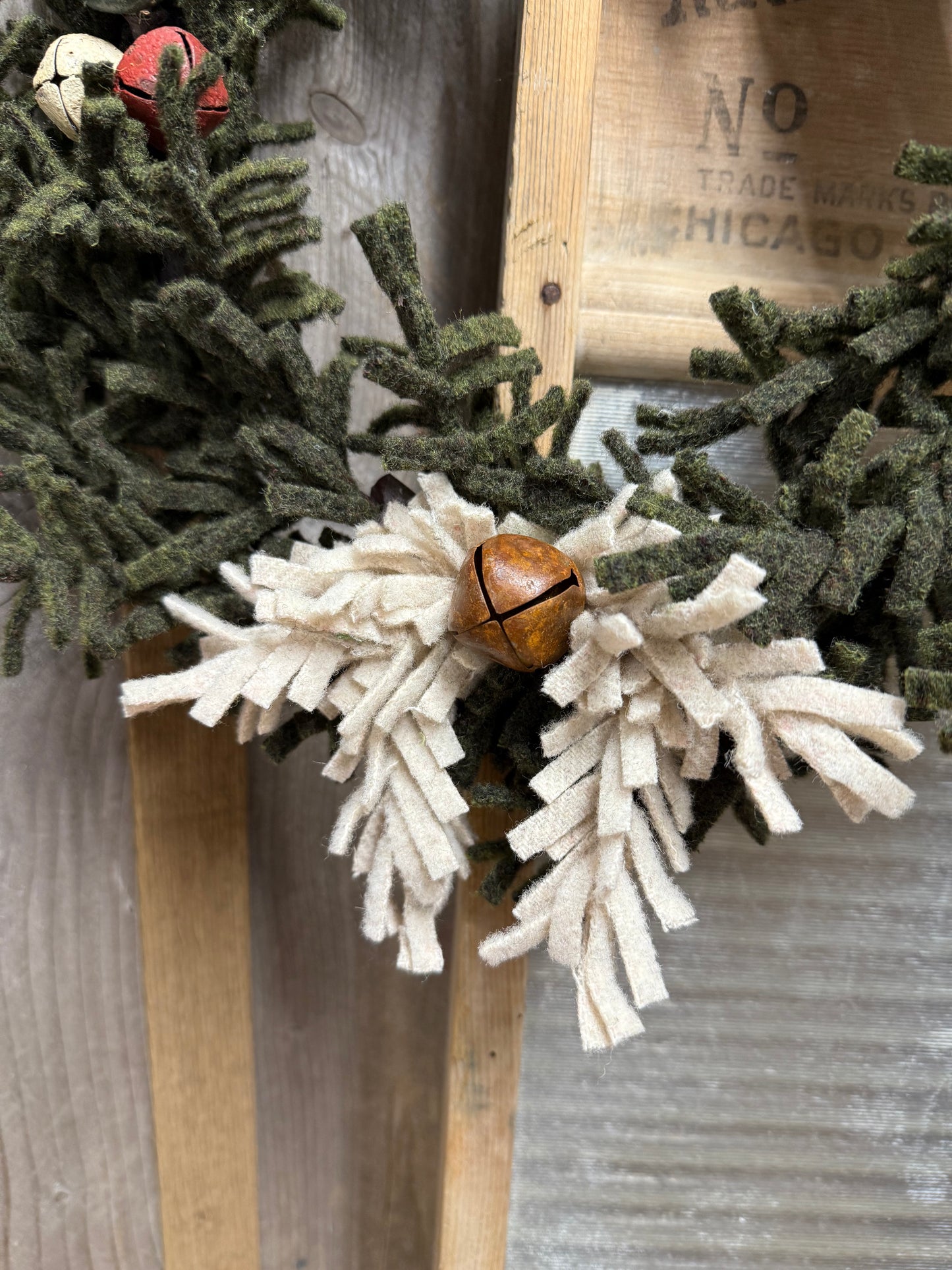 Wool Wreath, 15", ASSORTED STYLES