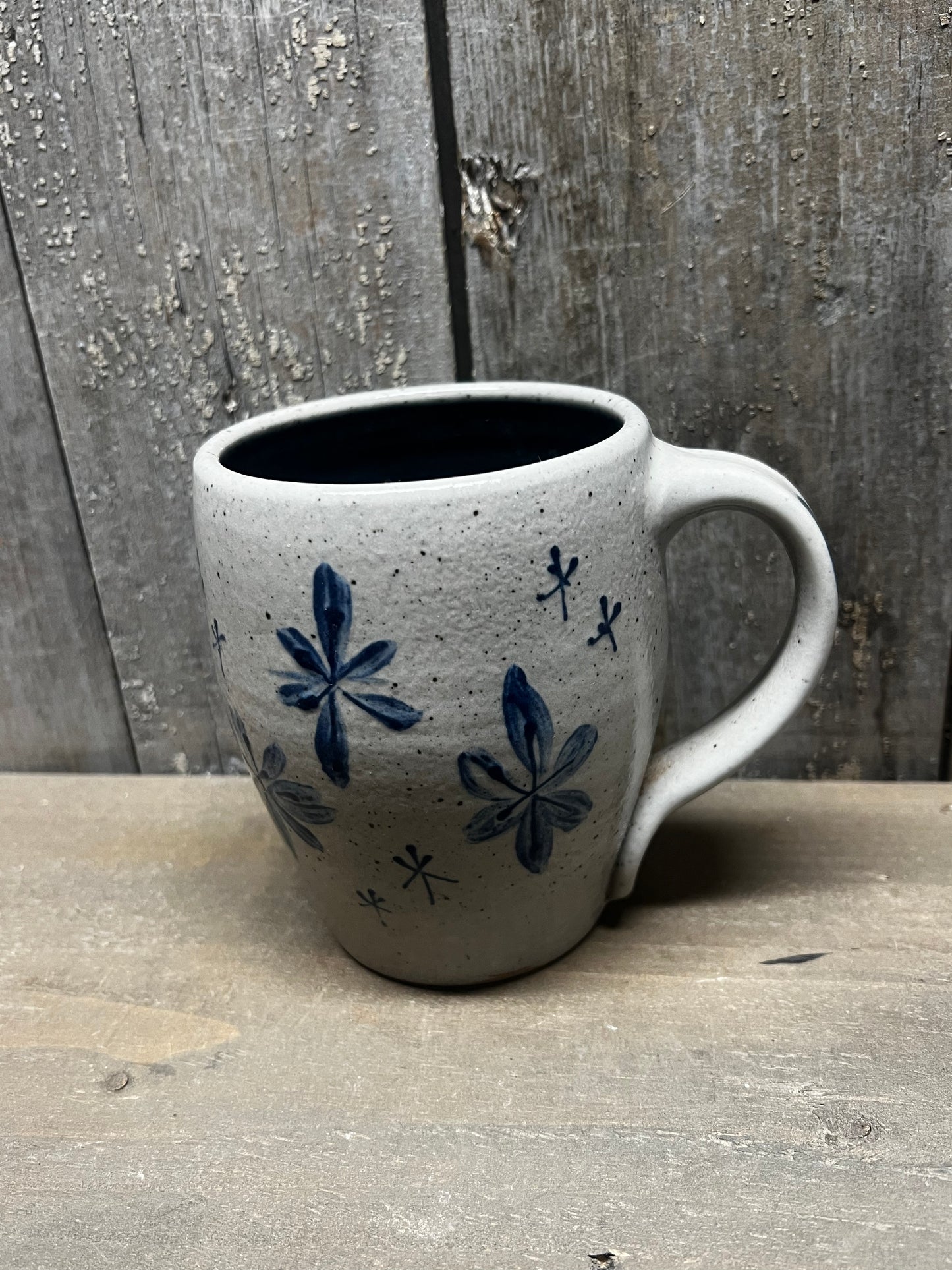 Cafe Mug, Rowe Pottery, SNOWFLAKE