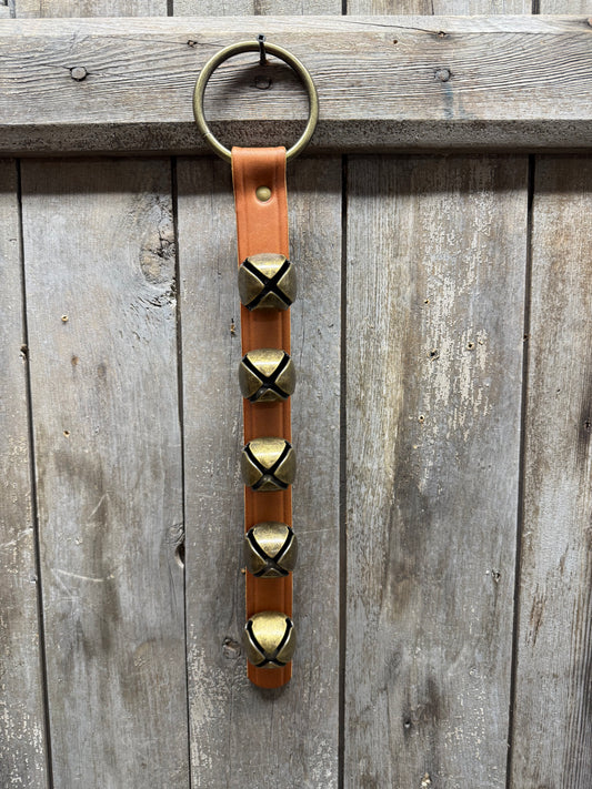 5 Bell Strap, CAMEL/ANTIQUE BRASS