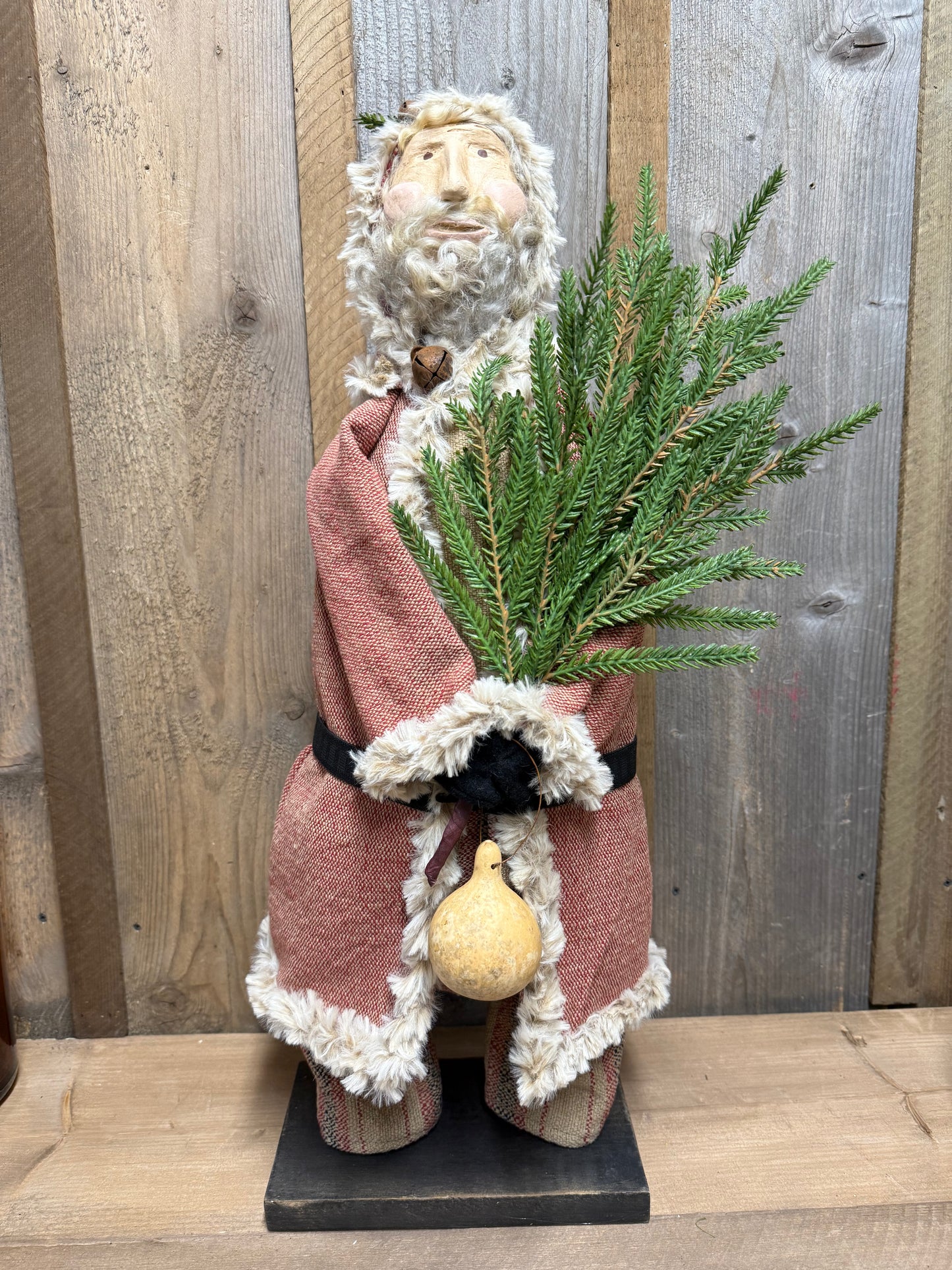 CLAY FACE SANTA, 21", Handcrafted, Assorted