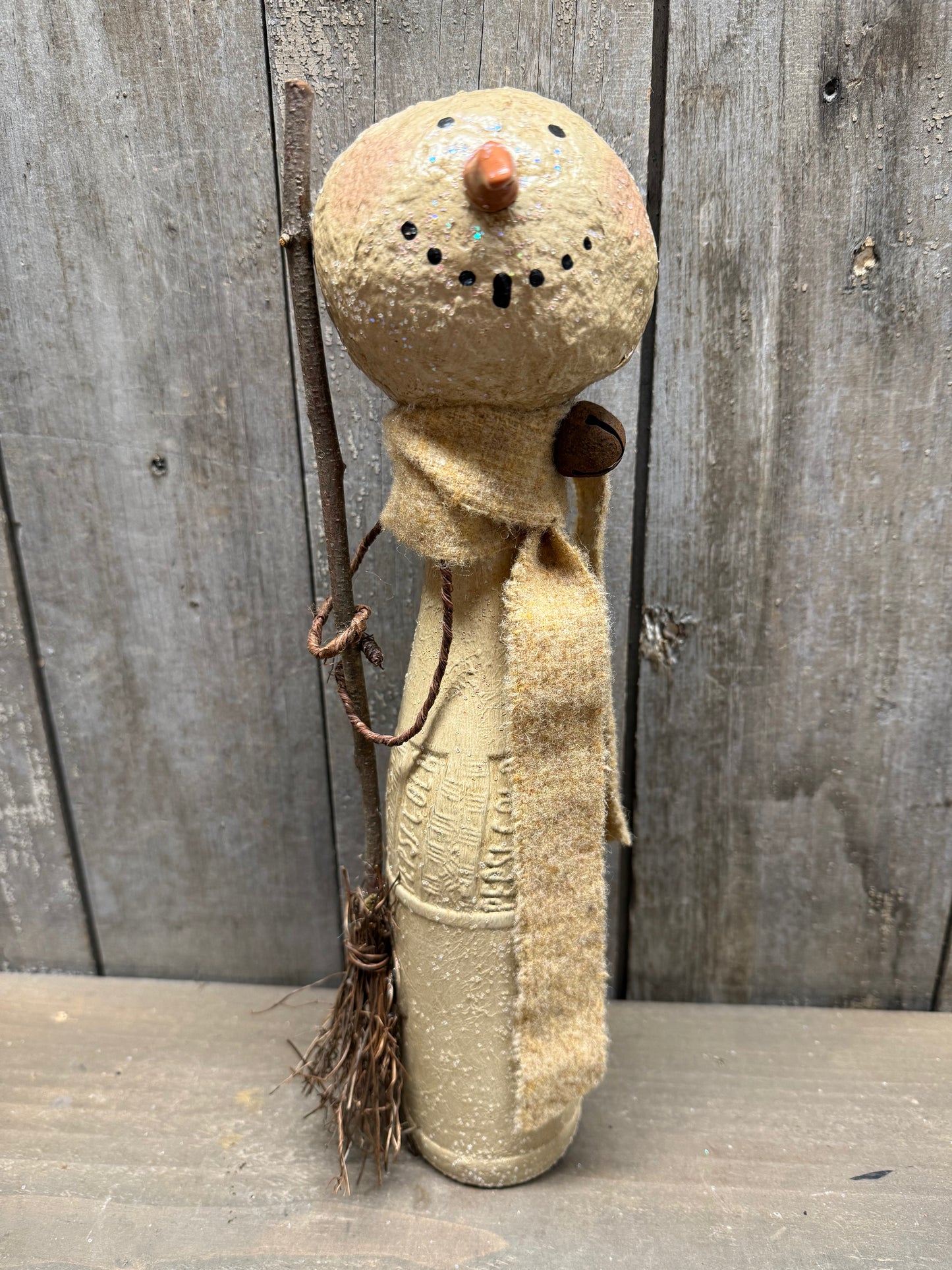BOTTLE SNOWMAN, Hand Crafted, Assorted