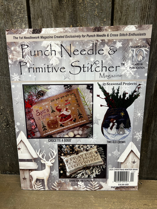 Magazine, Punch Needle & Primitive Stitcher, CHRISTMAS/WINTER 2024