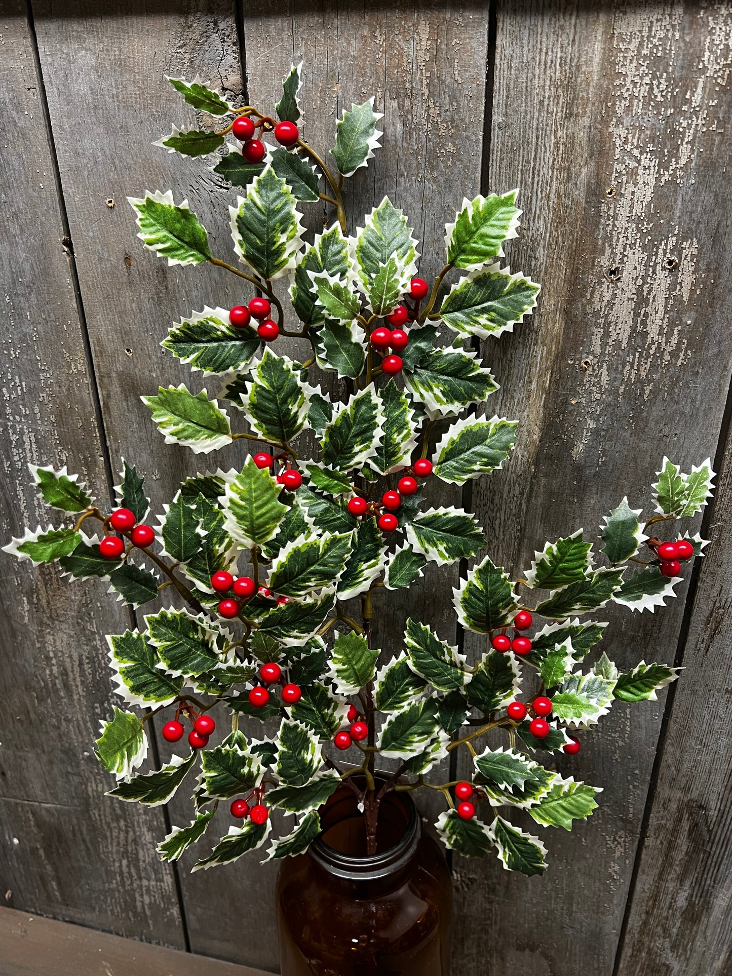 Spray, 28", MINI HOLLY & BERRIES