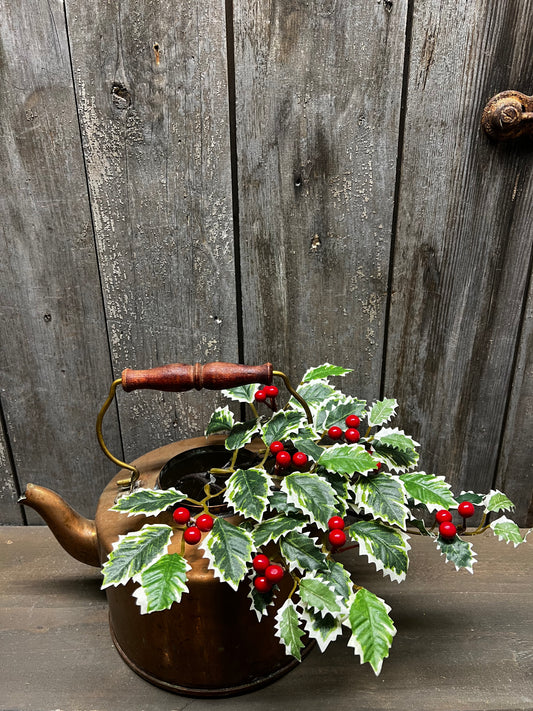 Pick, 14", MINI HOLLY & BERRIES