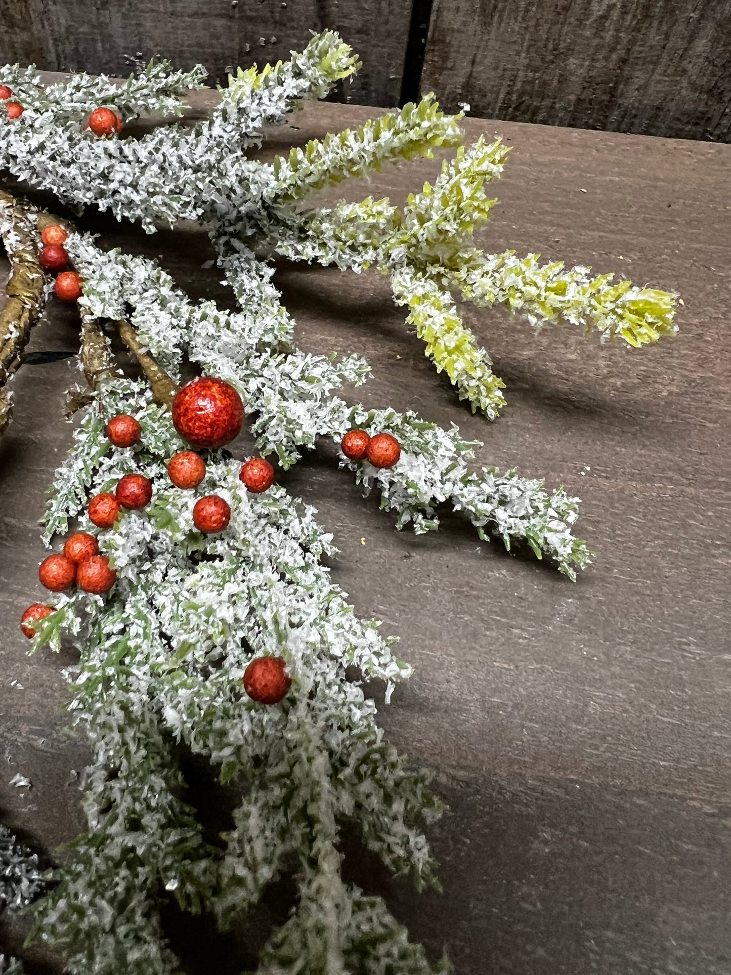 Candle Ring, 2.25",  SNOWY RED BERRY & FIR