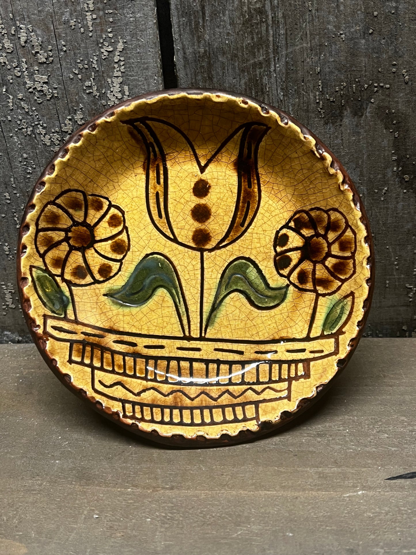 Plate, 4.5", FOLK ART TULIP