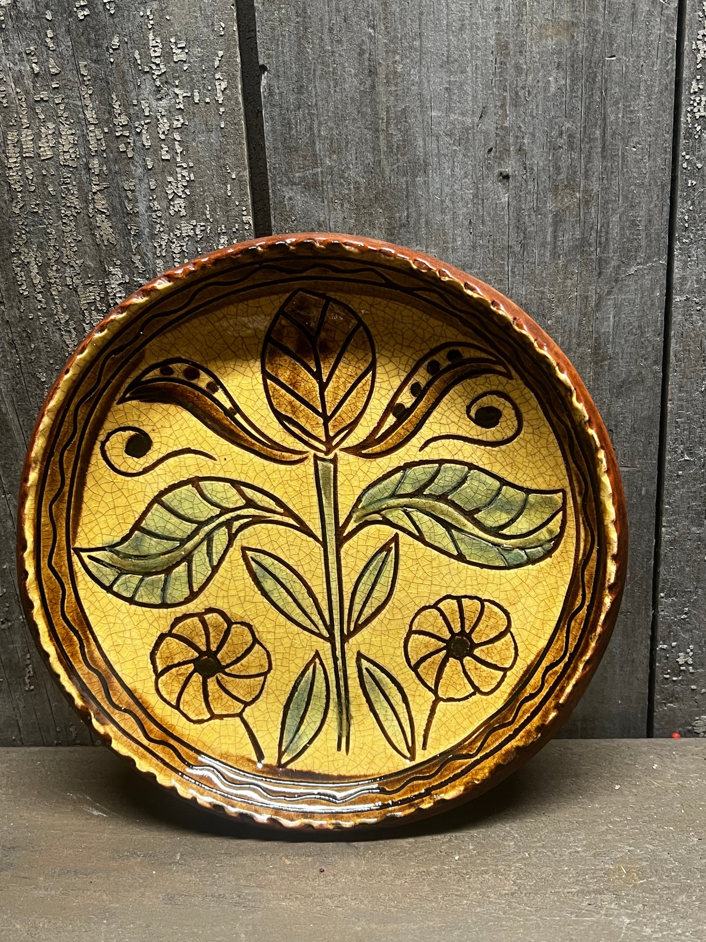 Plate, 6.25", FOLK ART FLOWERS